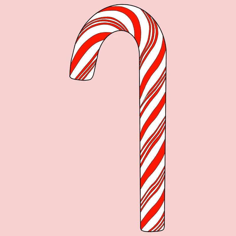 Candy cane red white
