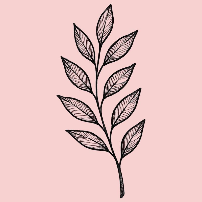 Black Leaves Gloss Pattern