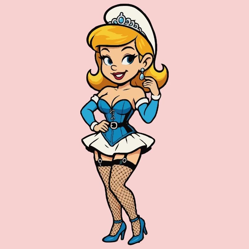 femme gnome bleue