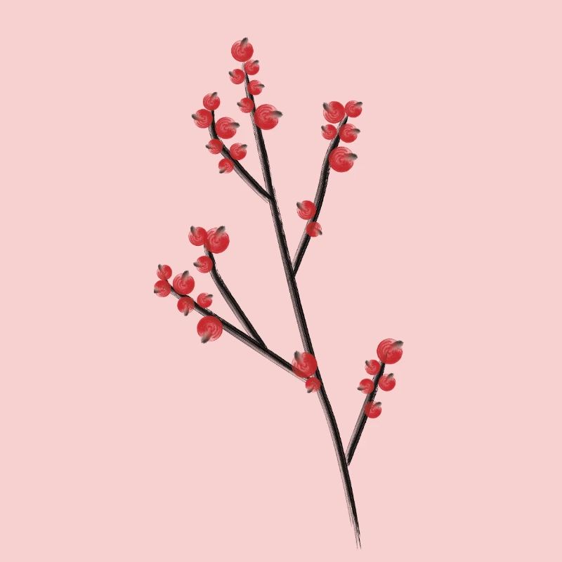Red berry branches