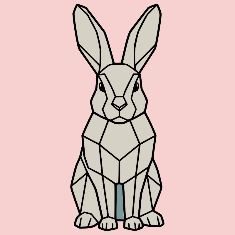 Geometric Bunny Low Poly Modern