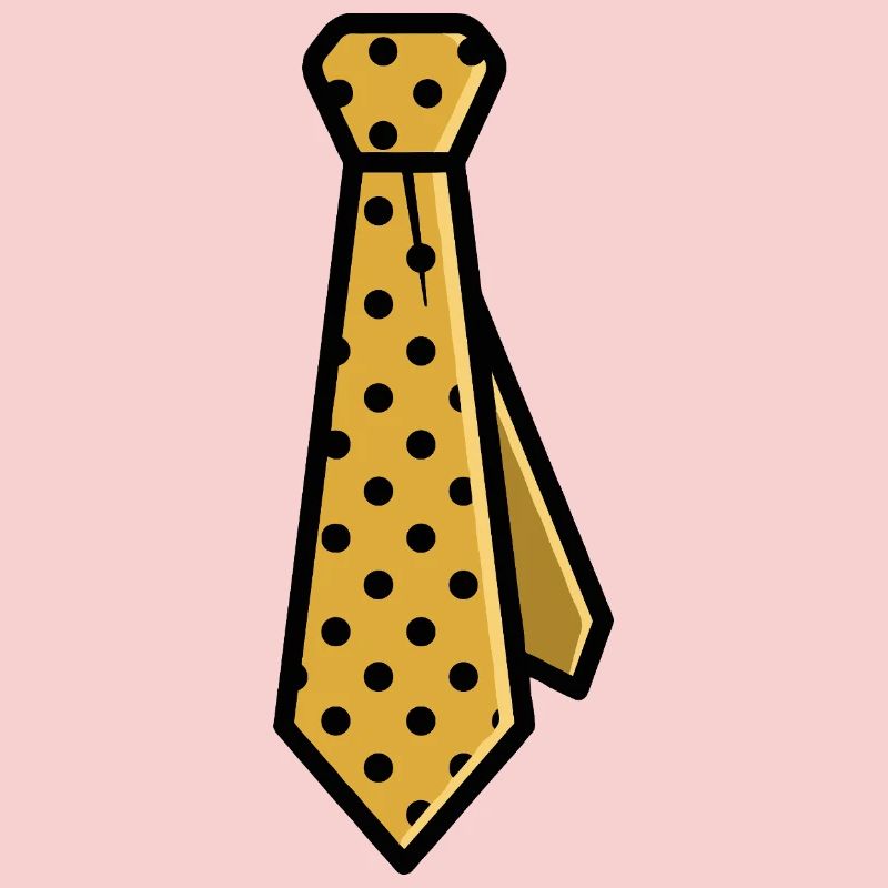 Polka Dot Krawatte Gelb Retro Dapper Style