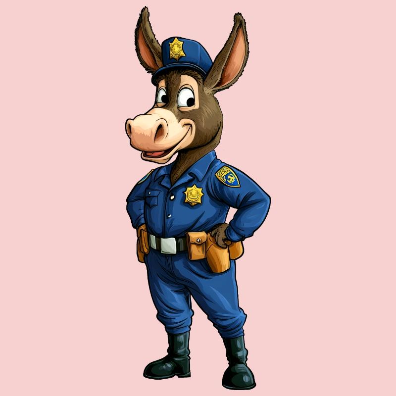 Policier Âne / Mulet Policier