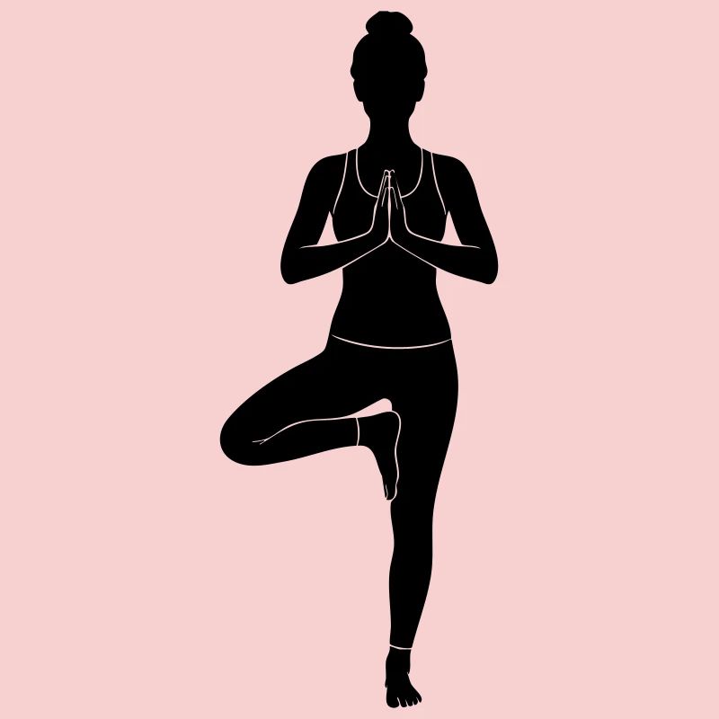 Tree Pose Yoga Silhouette