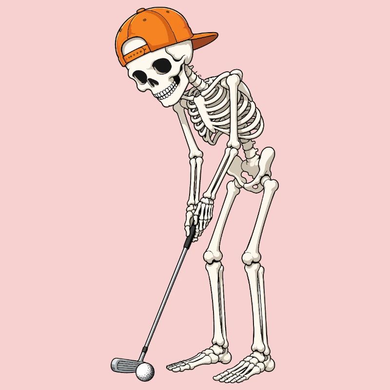 Golfing Skeleton Halloween Spooky Golfer