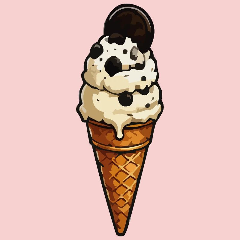 Eis Eiscreme im Waffelhorn