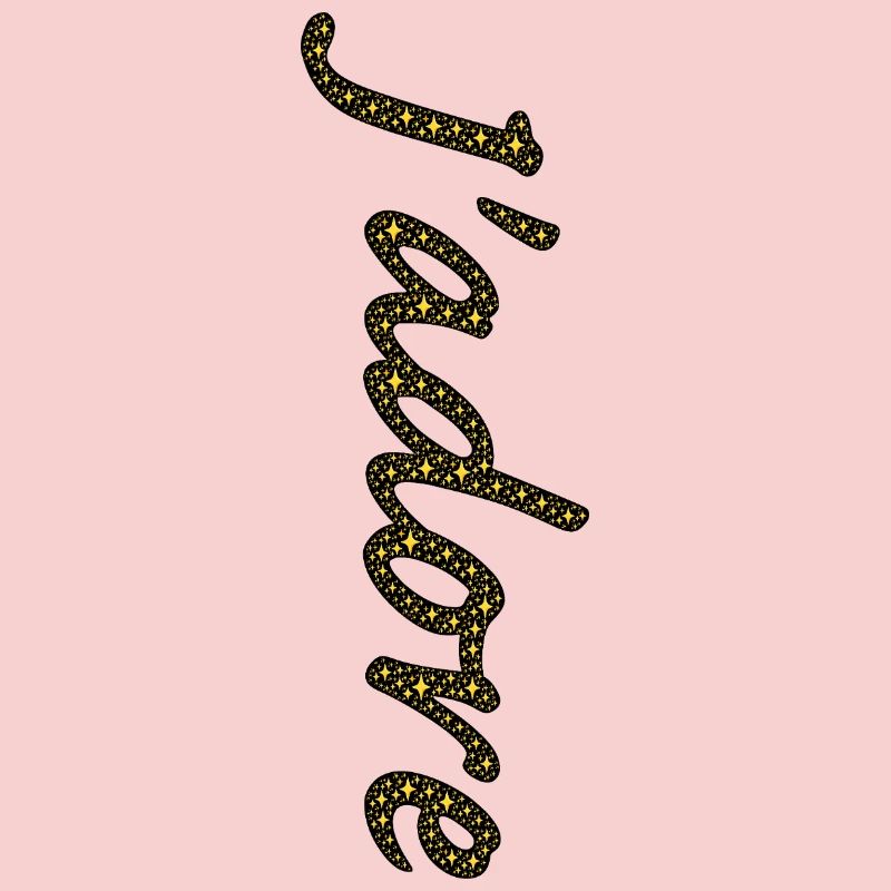 Traînée d'étoiles dorées cursive