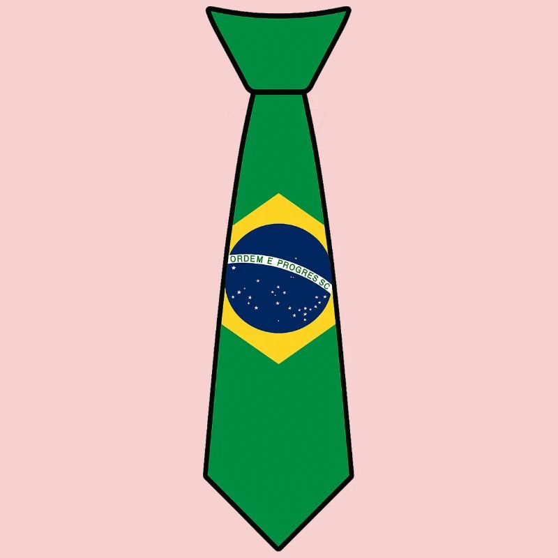Cravate Brésil – Drapeau