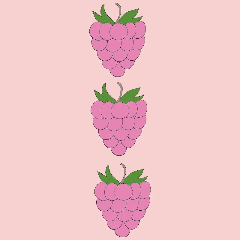 raspberries trio pattern