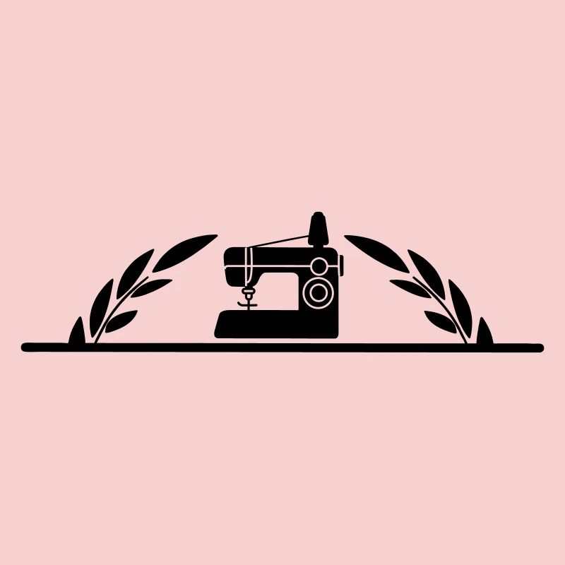Sewing machine with half laurel wreath