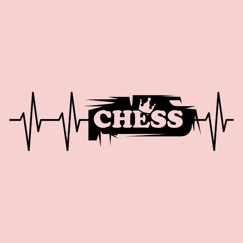 pulse chess heartbeat logo crown king icon