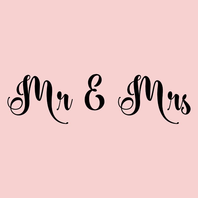 Mr & Mrs schönes Hochzeitsdesign