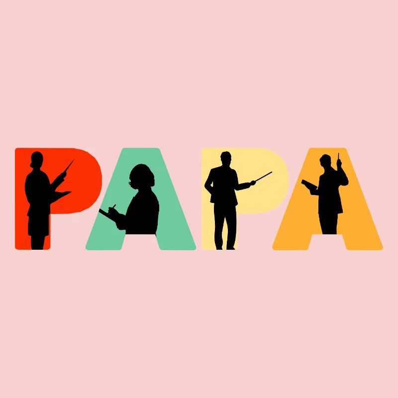 Silhouette professionnelle éducative Papa Enseignant