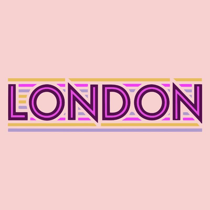 Londres Néon Violet Rayures