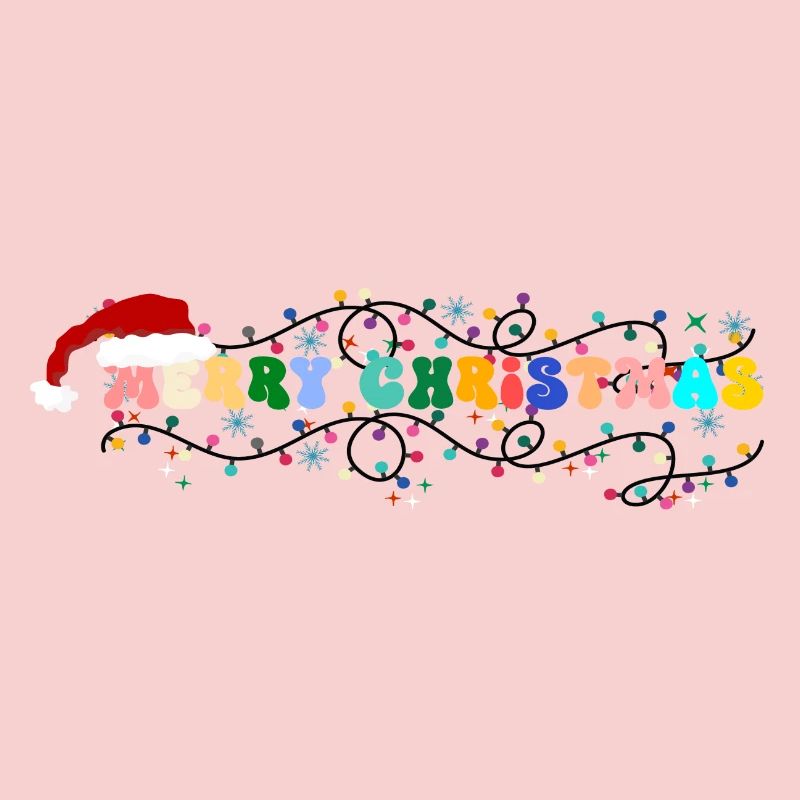 Lettrage de Noël coloré