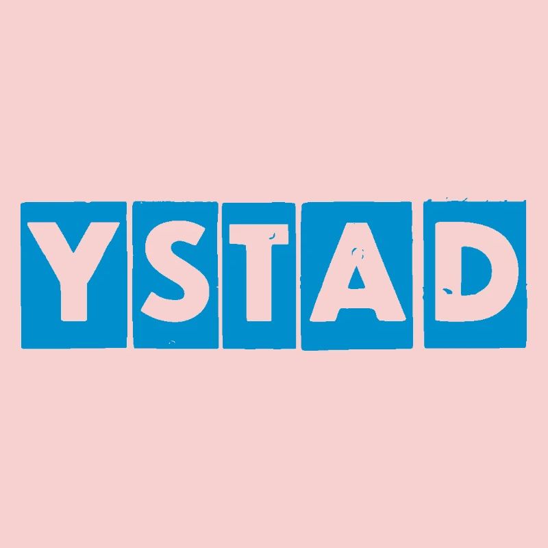 Ystad – Conception de texte bleu