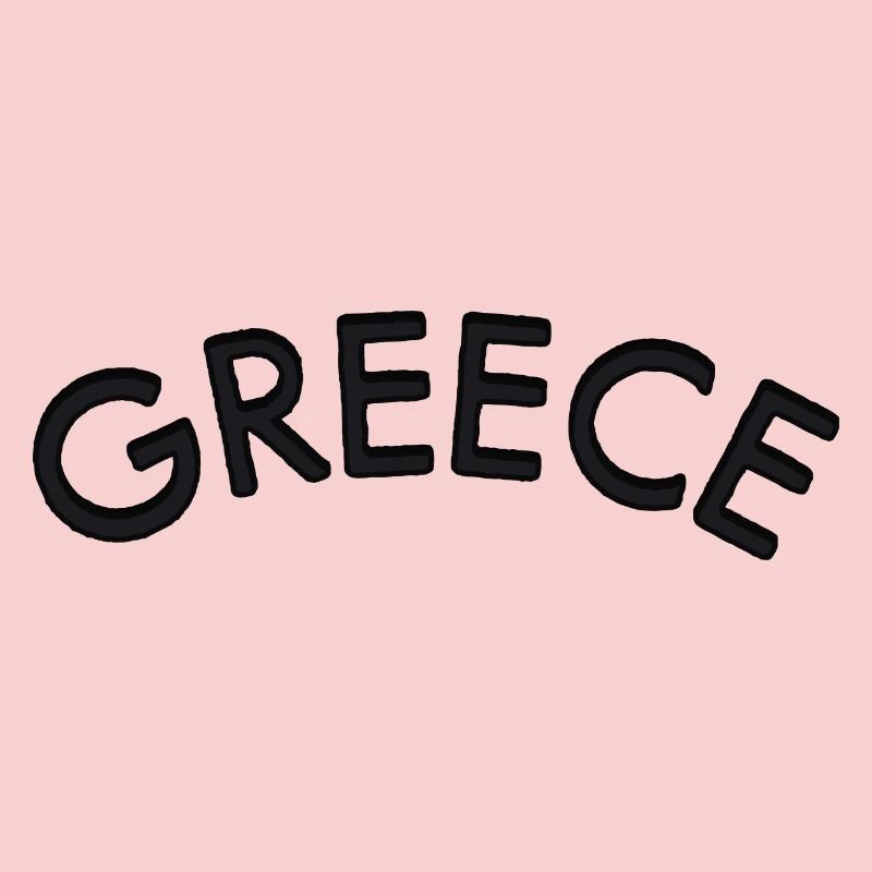 Lettrage courbe de Grèce