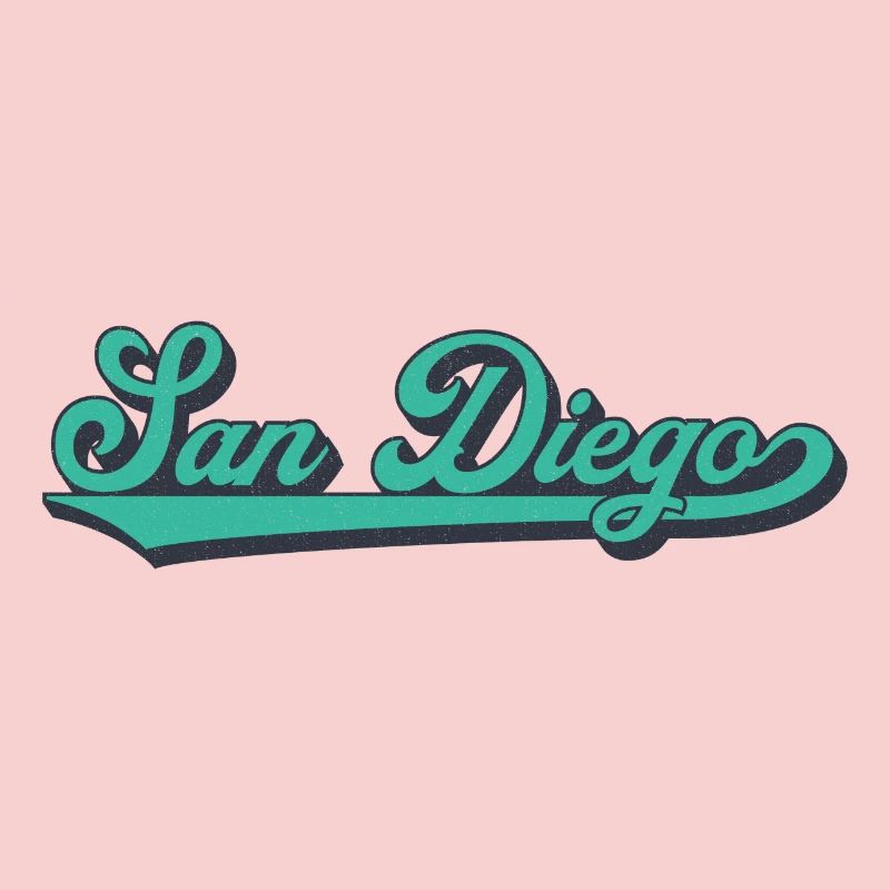 San Diego Script Vague Rétro