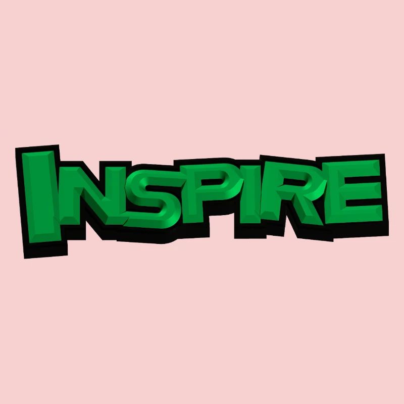 INSPIRE – Conception typographique 3D moderne