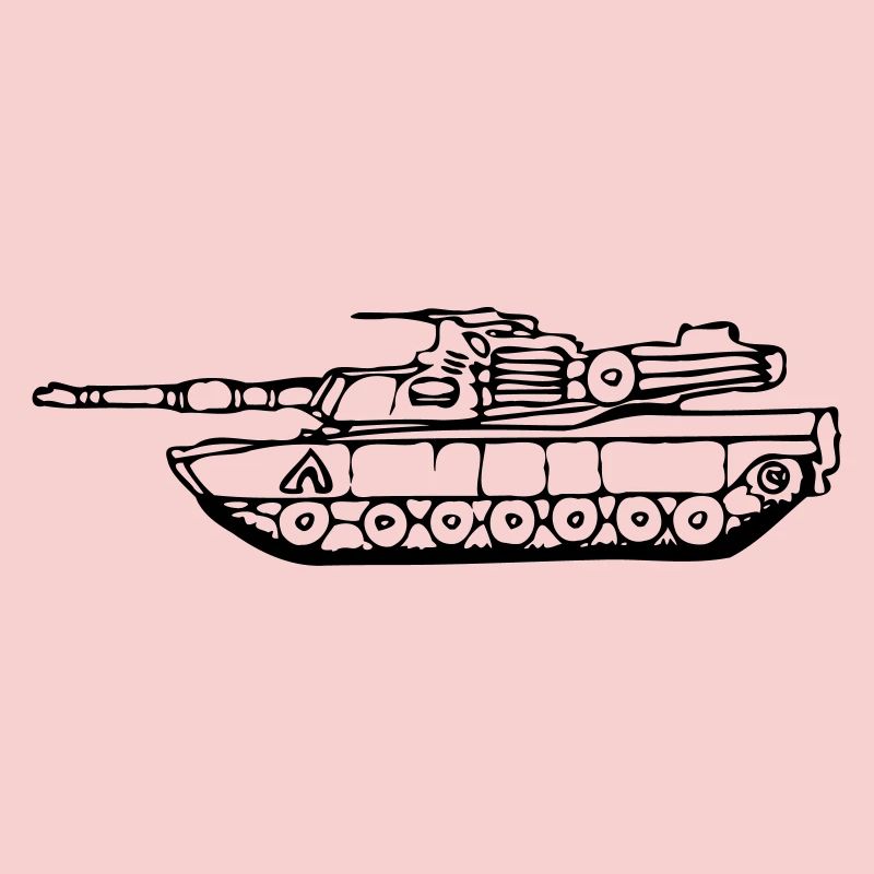 drawn M1 Abrams tank