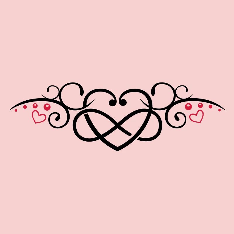 Heart with infinity symbol, Tribal & tattoo style