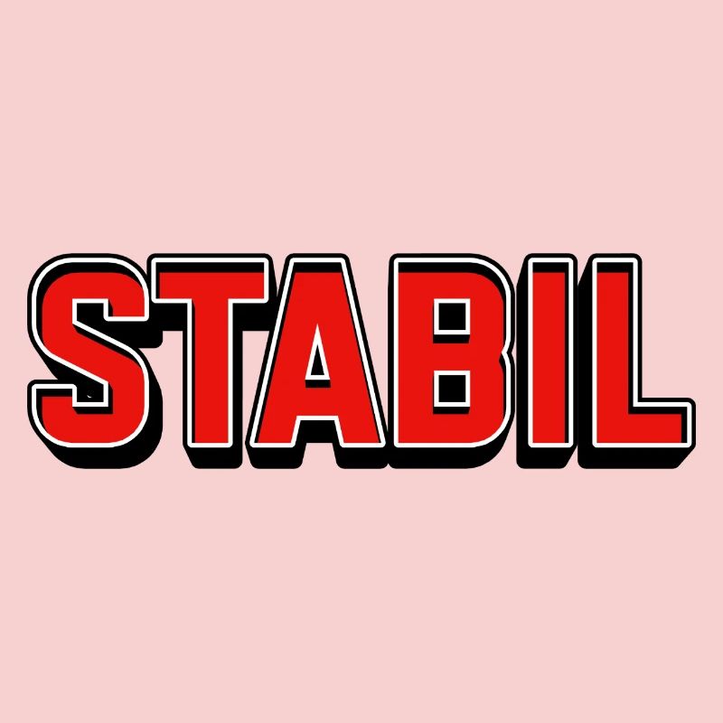 Stabil Knallrot Blockschrift