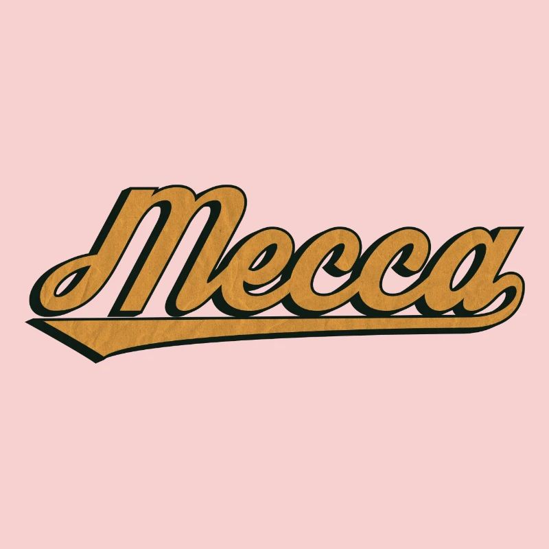 Lettrage vintage de la Mecque