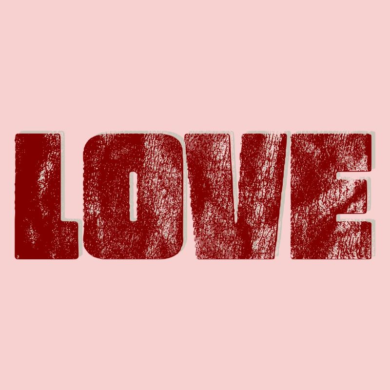 Distressed Love Typography Design