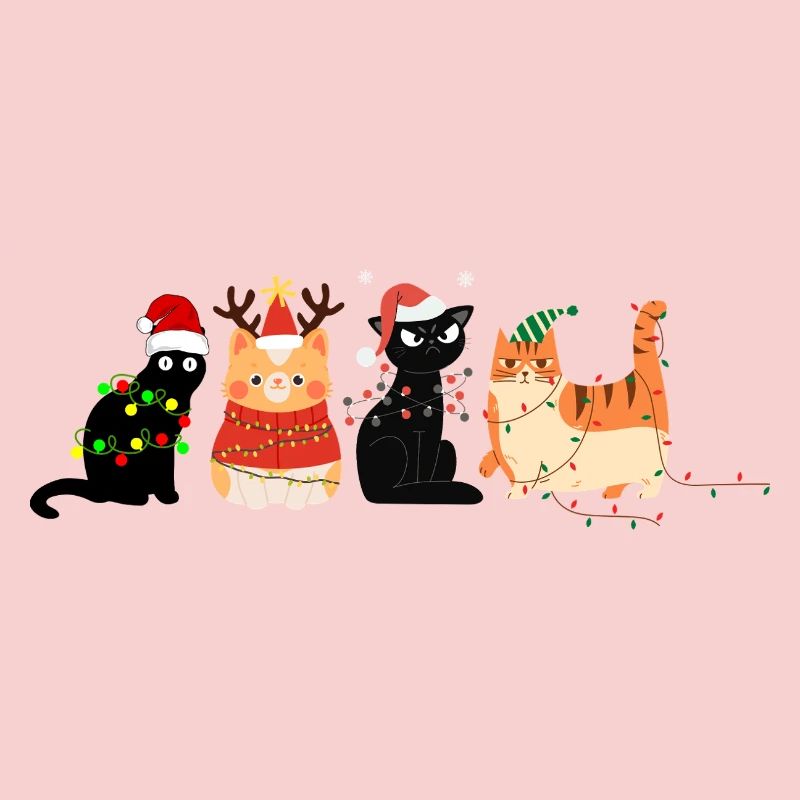 Chat à Noël