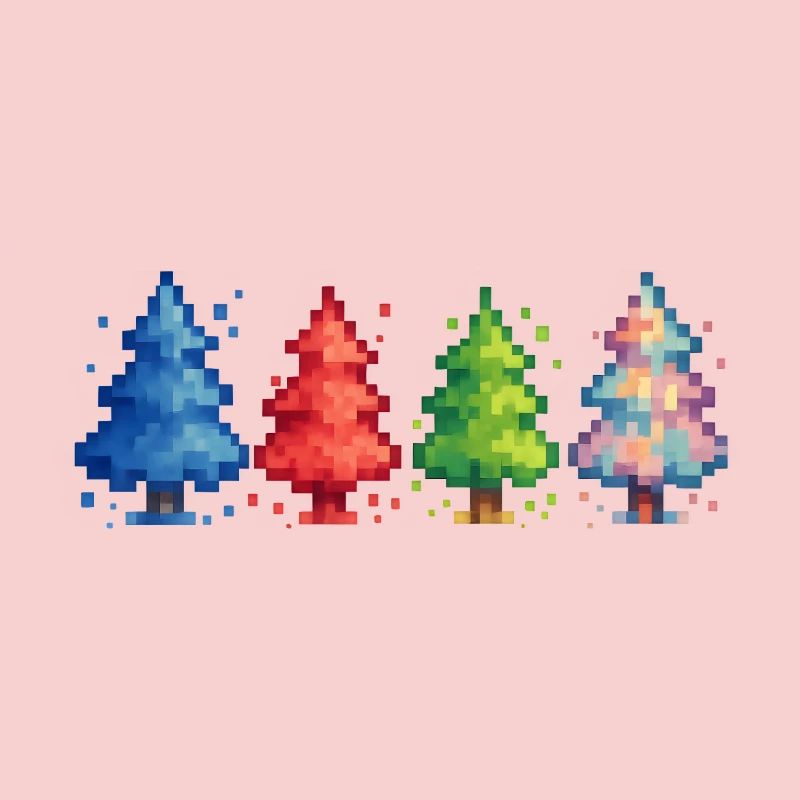 Pixel Christmas Trees Gaming