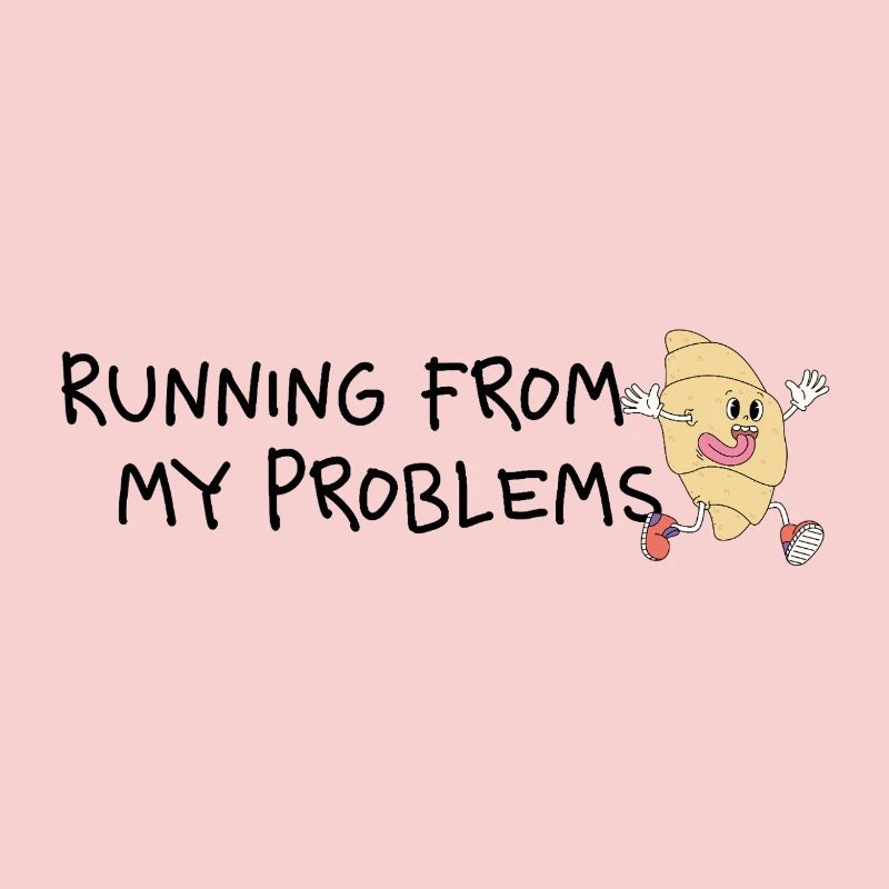 Running from My Problems – Retro Comic Humor