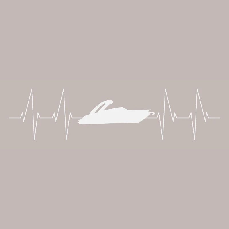Bateau Heartbeat Silhouette