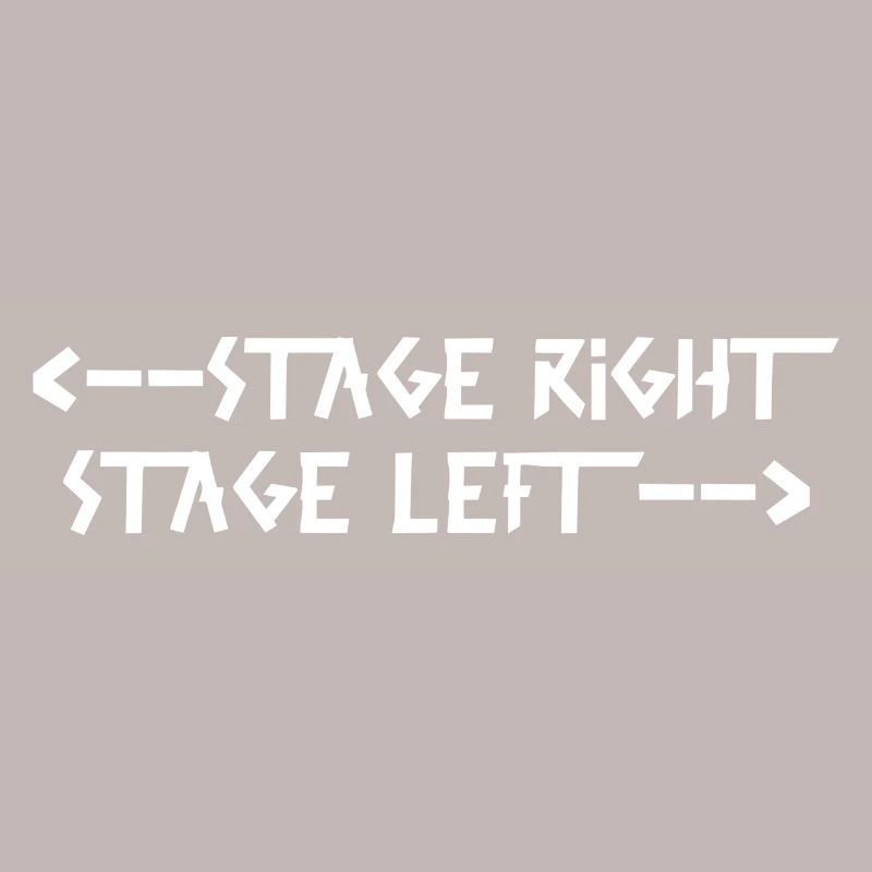 stage right stage left White