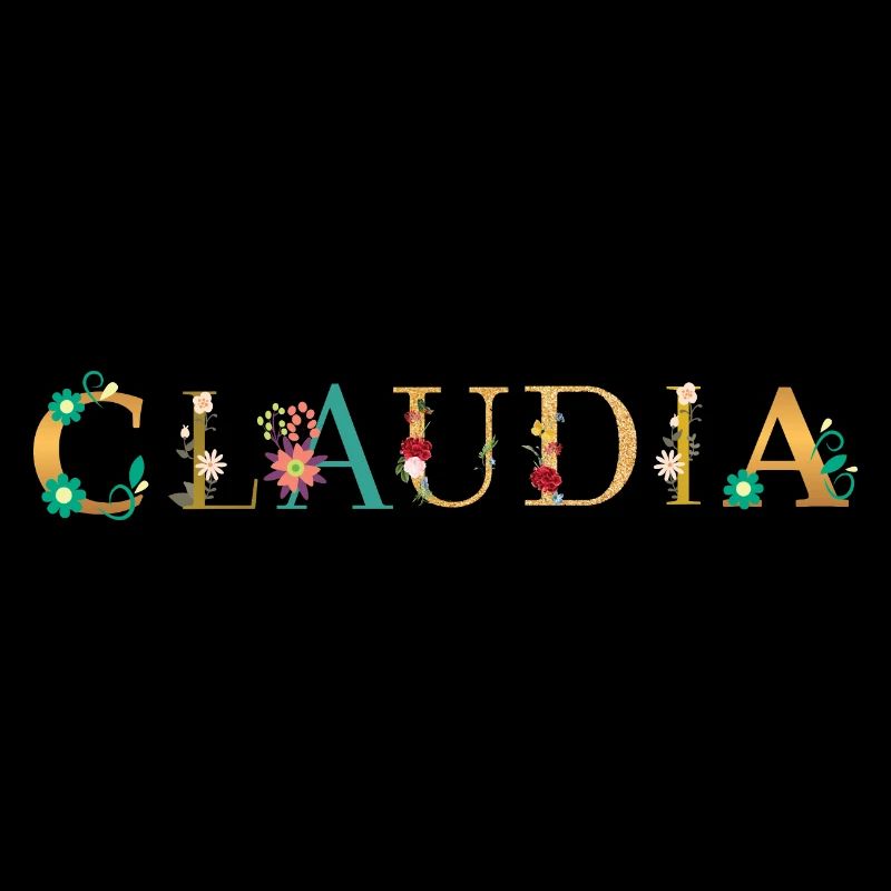 CLAUDIA name decorated with flowers