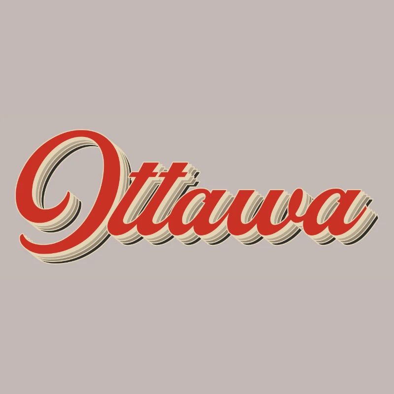 Lettrage Calgary Canada – Typographie rétro