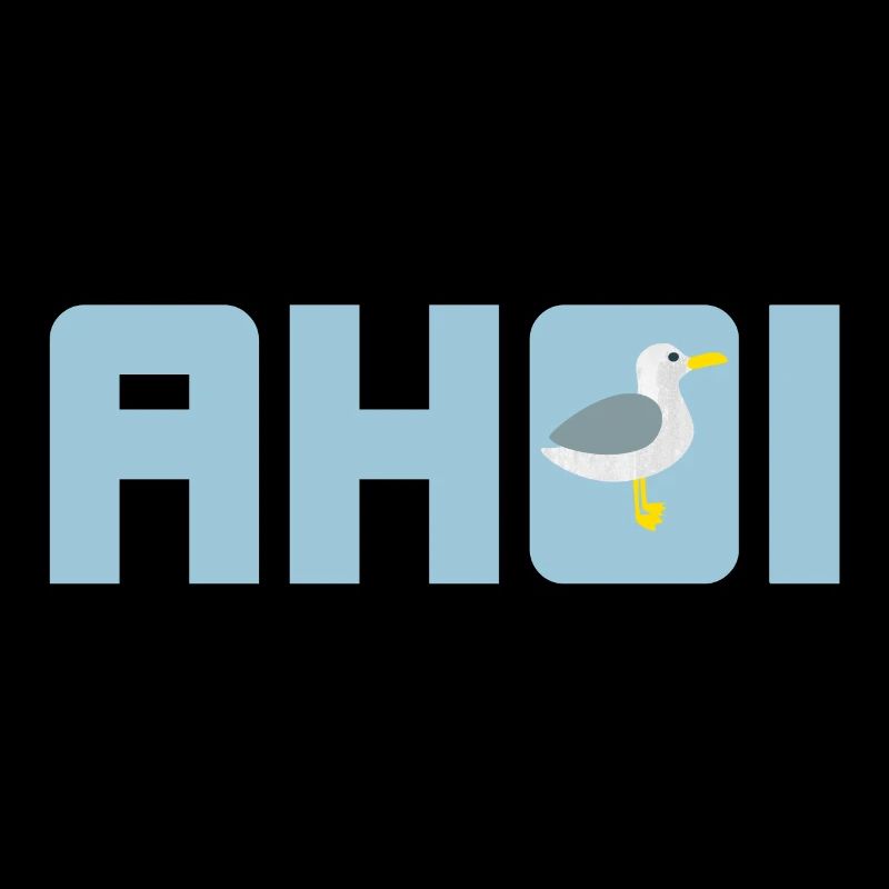 Ahoi Möwe hellblau Küste maritim Meer Schiff Hanse