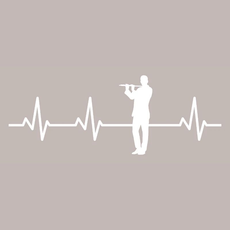 Flute player pulse line ECG