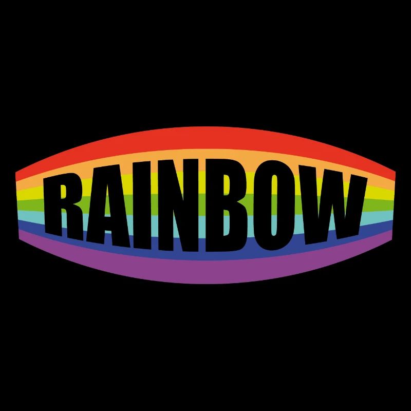 Rainbow lettering Pochette