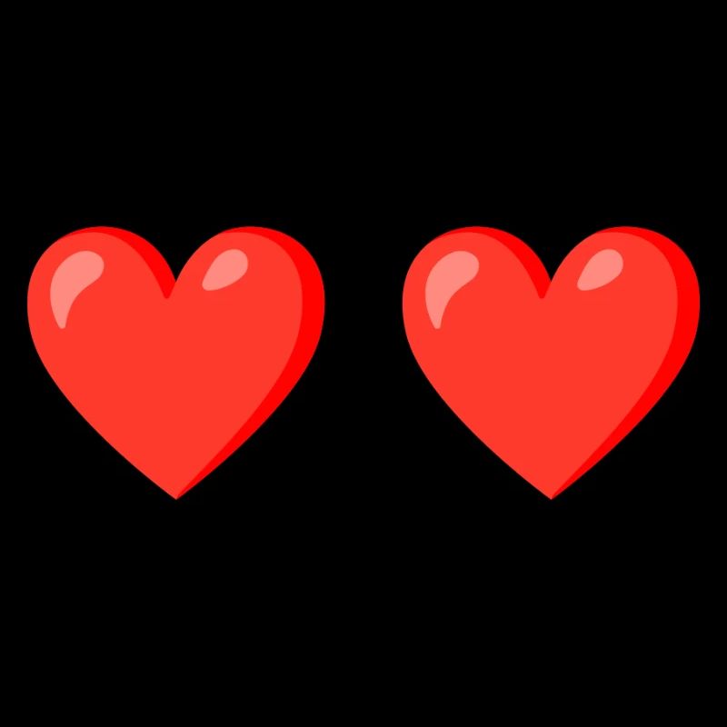 Rote Herzen lieben Design