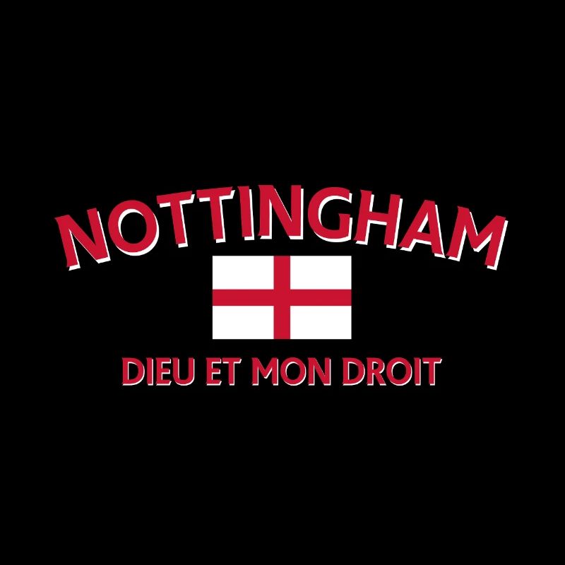 T-shirt drapeau anglais Nottingham Crest
