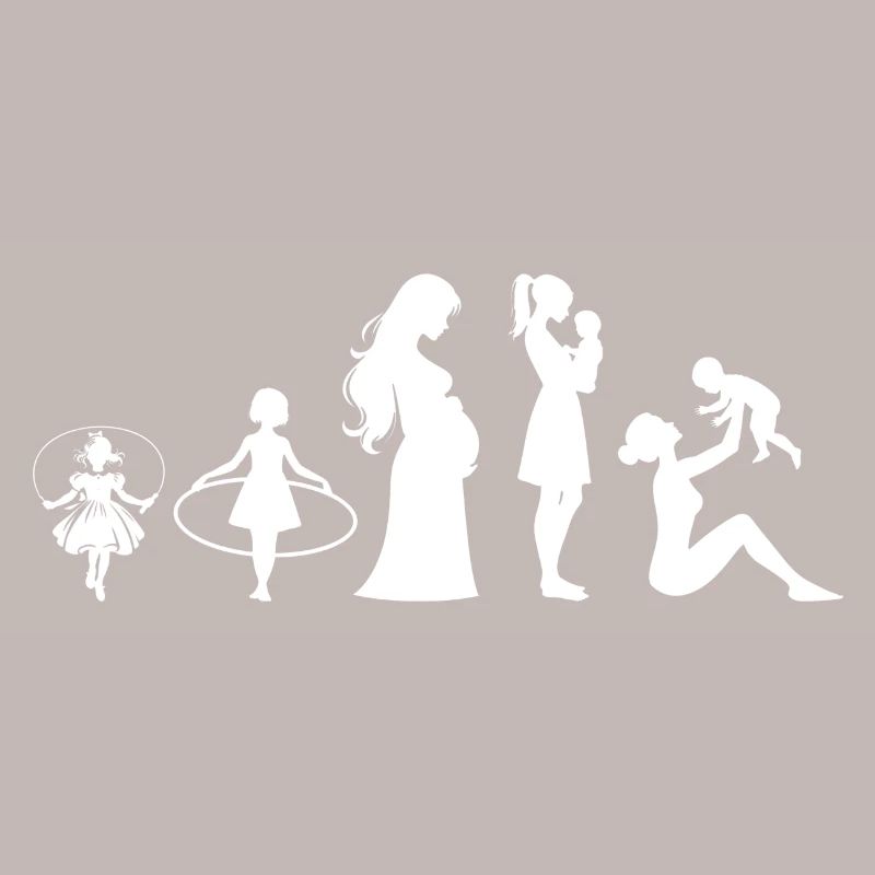 Evolution Mama Muttertag kind Familie