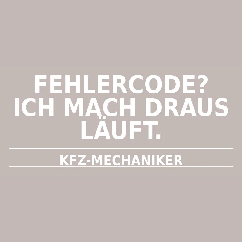 KFZ-Mechaniker – Fehlercode? Ich mach’s laufend