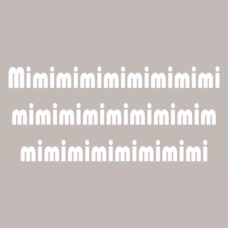 Mimi Typografie Muster Pattern