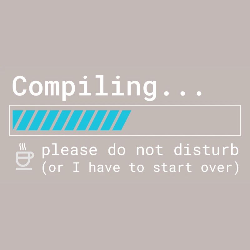 Funny Programmer T-Shirt - Compiling Please