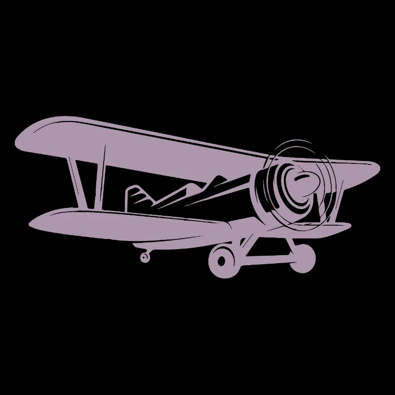 Doppeldecker Pilot Retro Minimalistisch