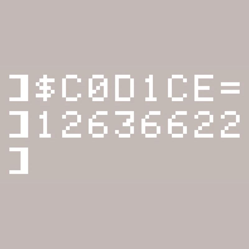 C0D1CE Codice 8-Bit Esadecimal Code Nerd Pix