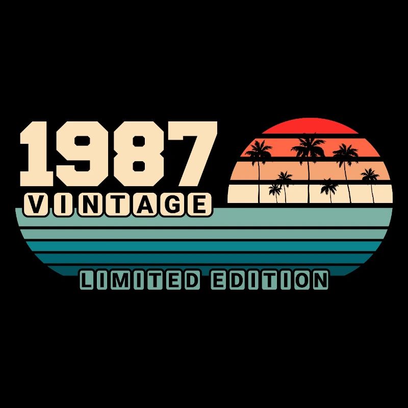 38. Geburtstag 1987 Vintage 1987 Retro Sunset