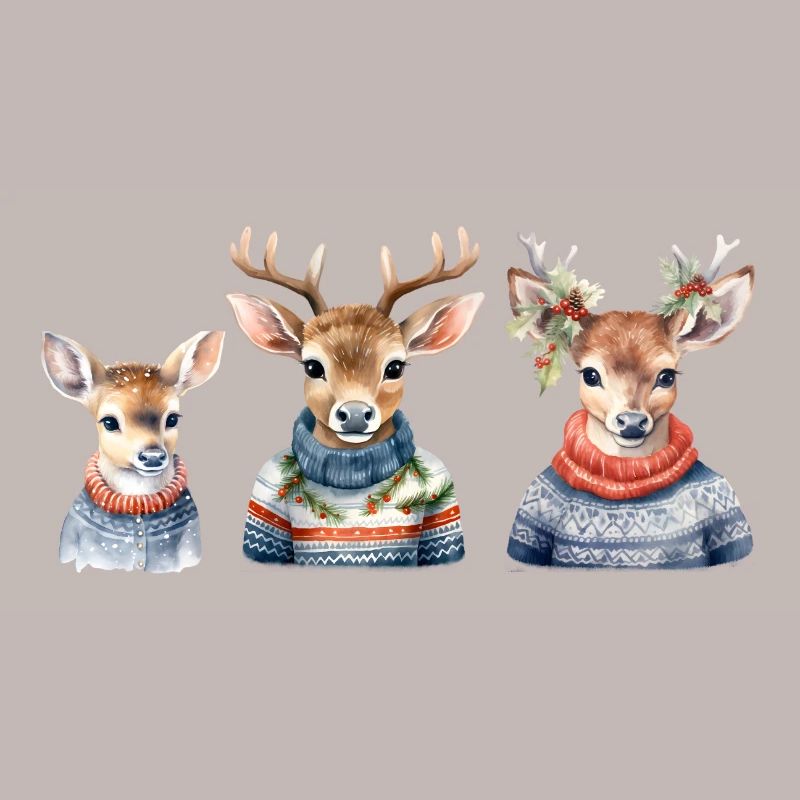 Trio de Pull de Cerf d’Hiver