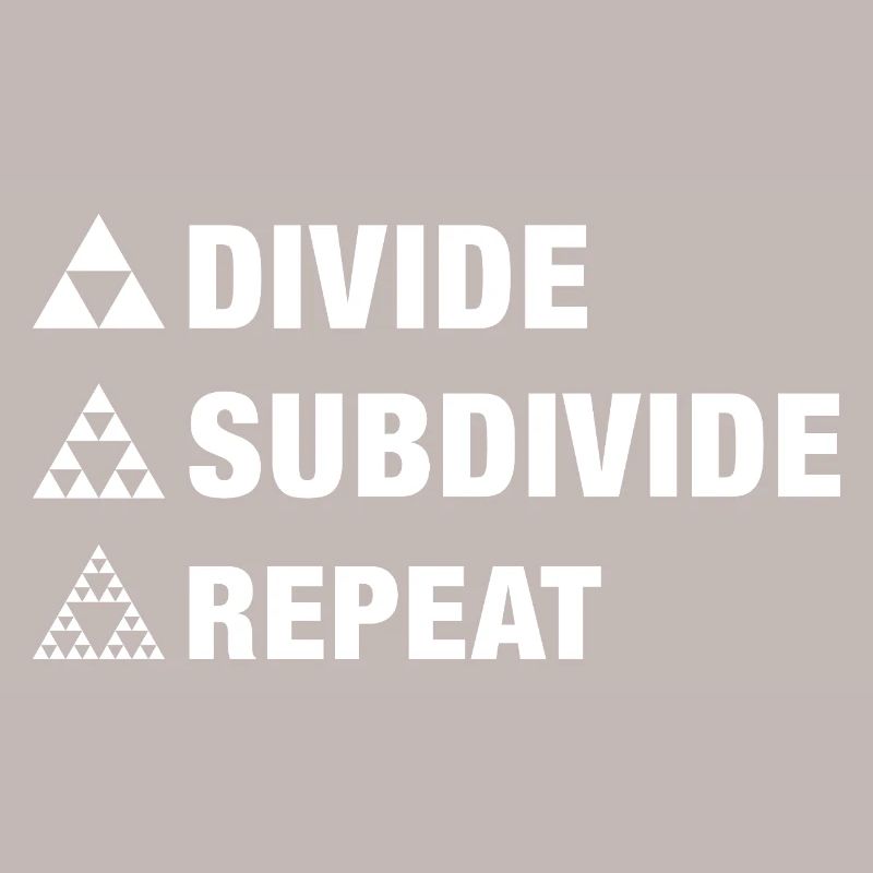 triangle fractal geometry divide subdivide repeat