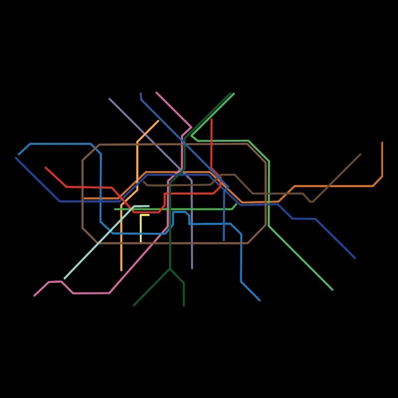 Dessin au trait de section minutine abstraite